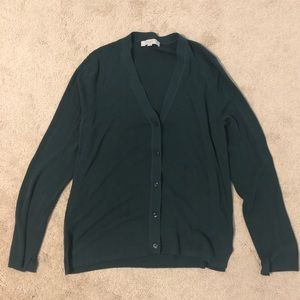Loft hunter green cardigan, size XL